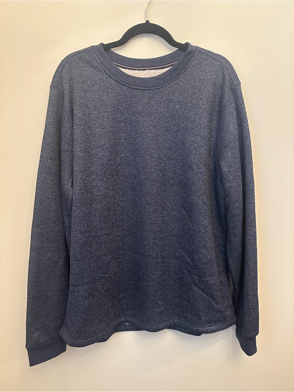 BC Clothing Co Heritage Sherpa Fleece Lined Crewneck Sweatshirt Heather Gray Lrg